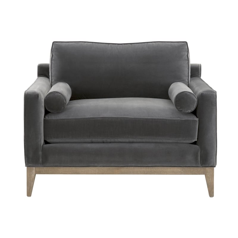 Essentials For Living Stitch & Hand Parker Fabric Sofa Chair in Gray