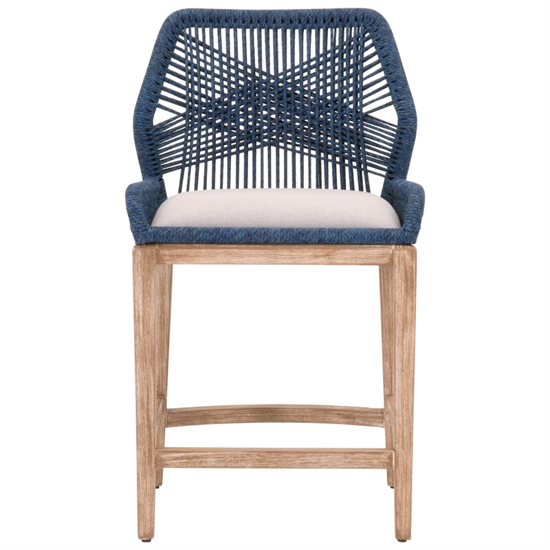 Loom Counter Stool in Indigo Rope and Natural Gray 6808CS.IND/PUM/NG