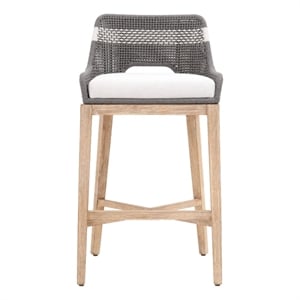 Essentials For Living Woven Tapestry 31&quot Fabric Barstool in Dove Gray