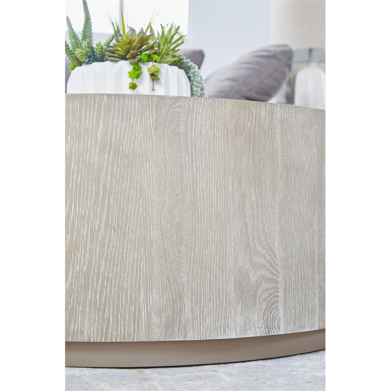 Essentials For Living District Roto Wood Large Coffee Table in Gray