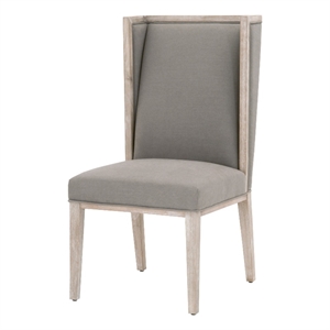 Essentials For Living Traditions Fabric Wing Chair in Gray (Set of 2)