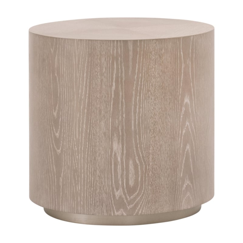 Essentials For Living District Roto Wood Large End Table in Natural Gray