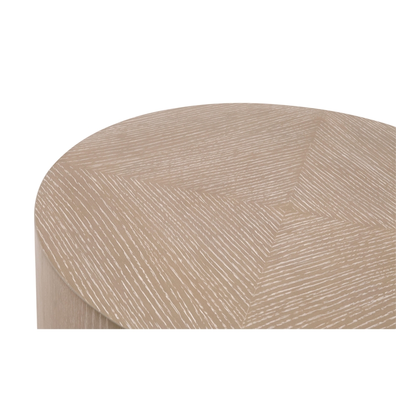 Essentials For Living District Roto Wood Large End Table in Natural Gray