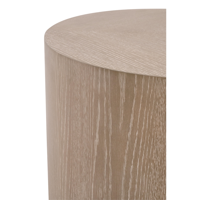 Essentials For Living District Roto Wood Large End Table in Natural Gray