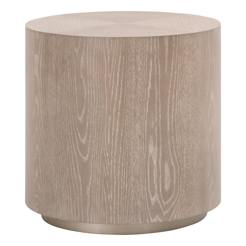 Essentials For Living District Roto Wood Large End Table in Natural Gray