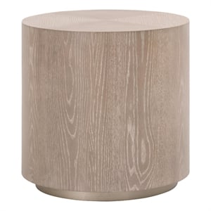 Essentials For Living District Roto Wood Large End Table in Natural Gray