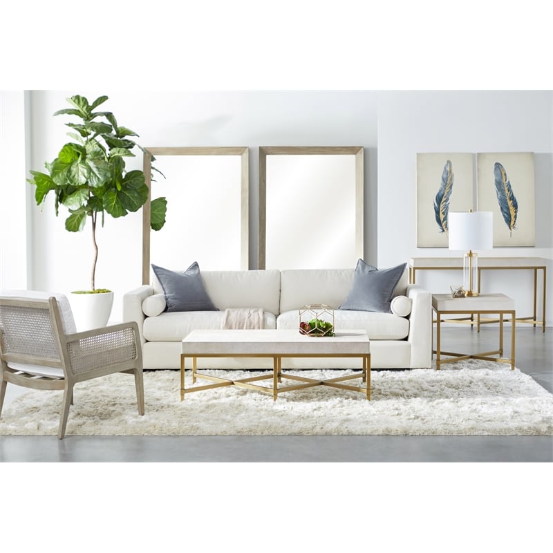 Essentials For Living Traditions Bevel Wood Mirror in Natural Gray