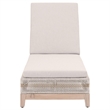 Essentials For Living Woven Tapestry Fabric Outdoor Chaise Lounge in Gray