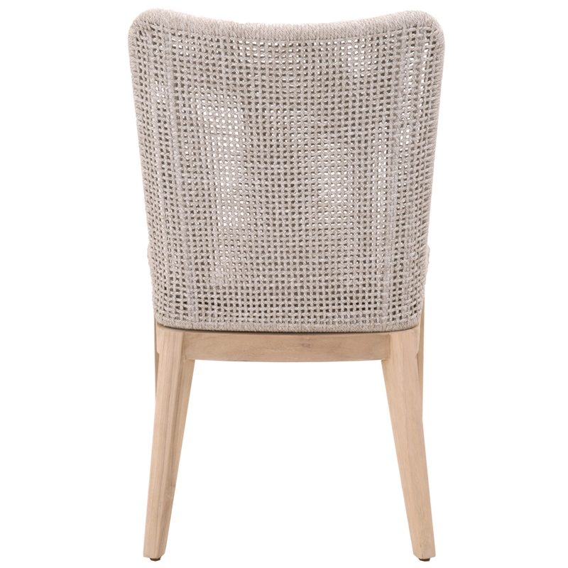 Mesh Outdoor Dining Chair In Taupe, White Mesh Outdoor Dining Chairs