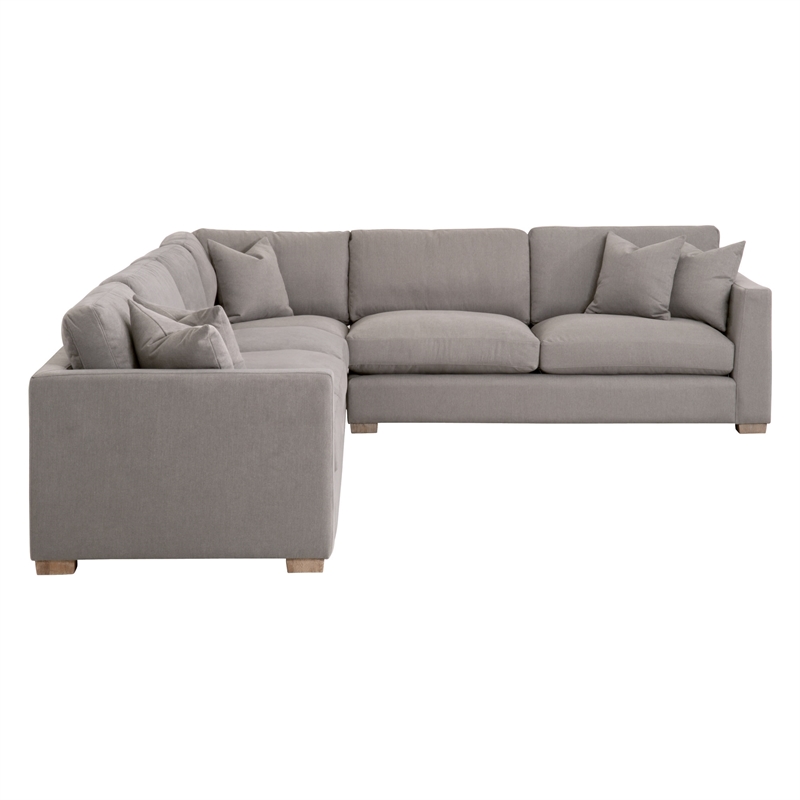 Star International Furniture Stitch & Hand Hayden Fabric Corner Chair in Gray