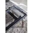 Essentials For Living Meridian Jett Wood Extension Dining Table in Gray