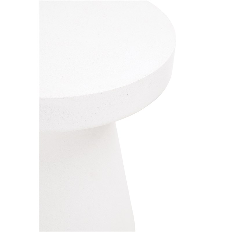 Essentials For Living District Tack Stone Accent Table in Ivory