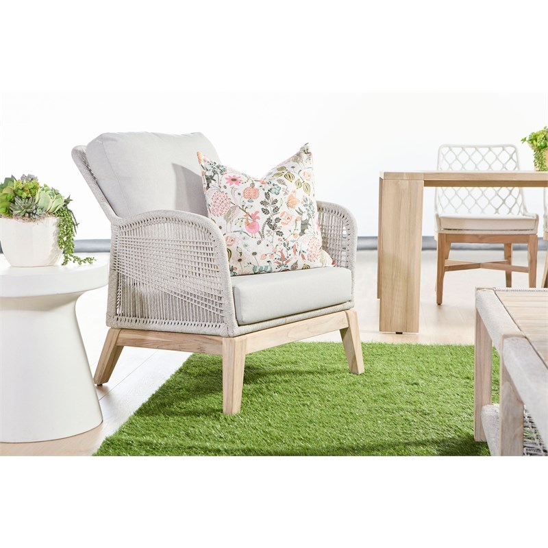 Essentials For Living District Tack Stone Accent Table in Ivory