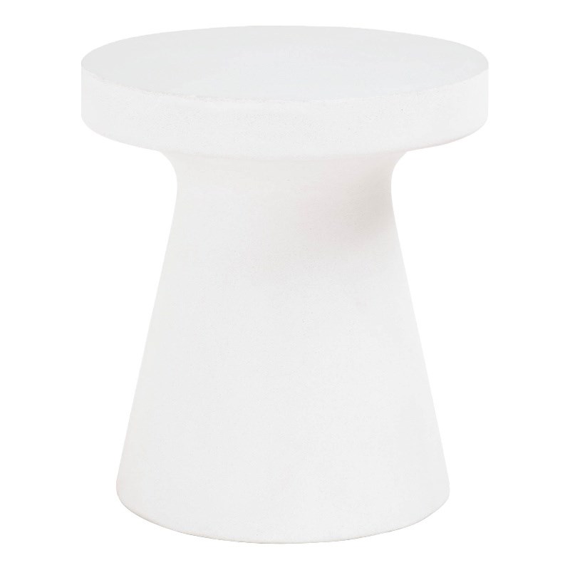 Essentials For Living District Tack Stone Accent Table in Ivory