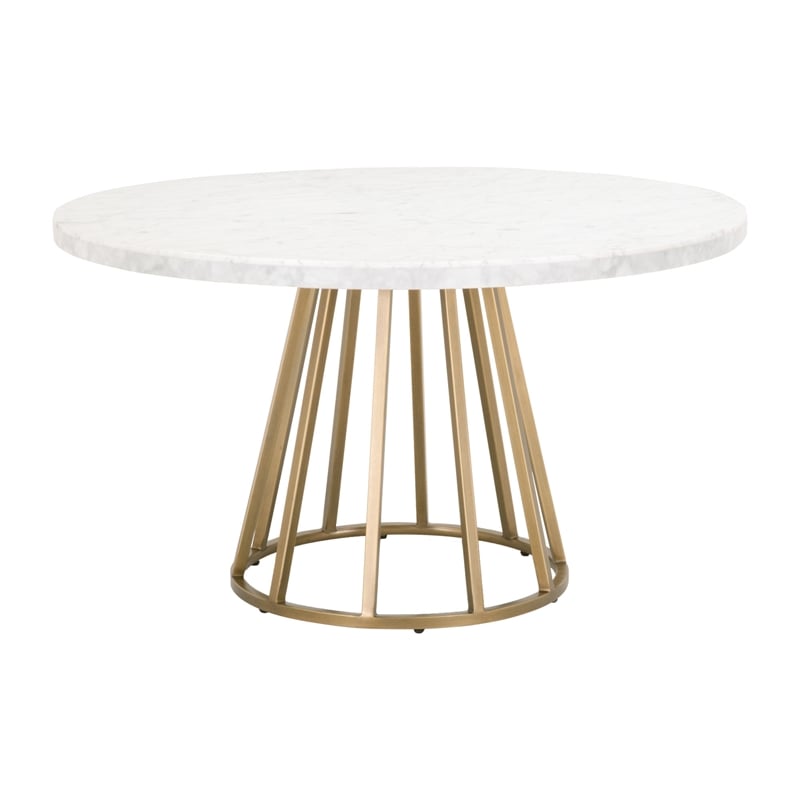 Essentials For Living Traditions Turino Metal Dining Table Base in Gold