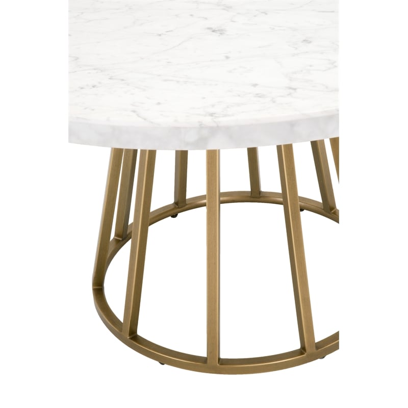 Essentials For Living Traditions Turino Metal Dining Table Base in Gold