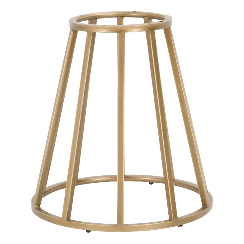 Essentials For Living Traditions Turino Metal Dining Table Base in Gold