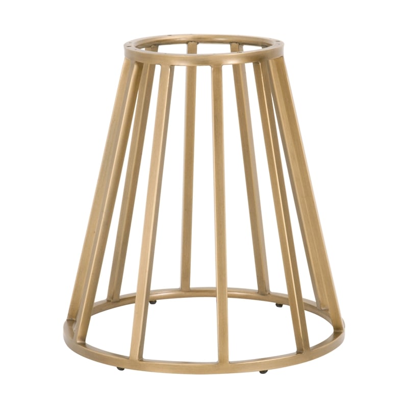 Essentials For Living Traditions Turino Metal Dining Table Base in Gold