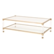 Essentials For Living Traditions Nouveau Metal Coffee Table in Brass
