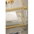 Essentials For Living Traditions Nouveau Glass End Table in Brass