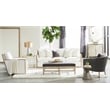 Essentials For Living Traditions Nouveau Glass End Table in Brass