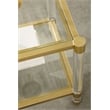 Essentials For Living Traditions Nouveau Glass End Table in Brass