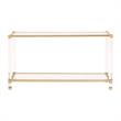 Essentials For Living Traditions Nouveau Metal Console Table in Brass