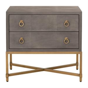 star international furniture traditions strand 2-drawer resin nightstand in gray