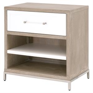 star international furniture traditions wrenn 1-drawer wood nightstand in gray