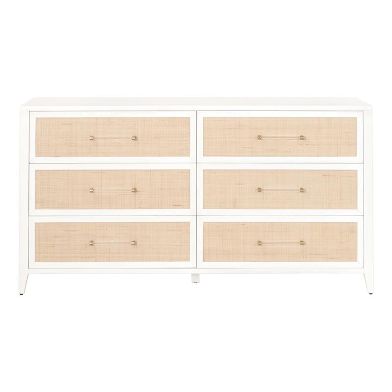 Essentials For Living Traditions Holland Wood 6-Drawer Dresser in White