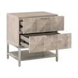 Essentials For Living Traditions Atlas 2-Drawer Wood Nightstand in Gray