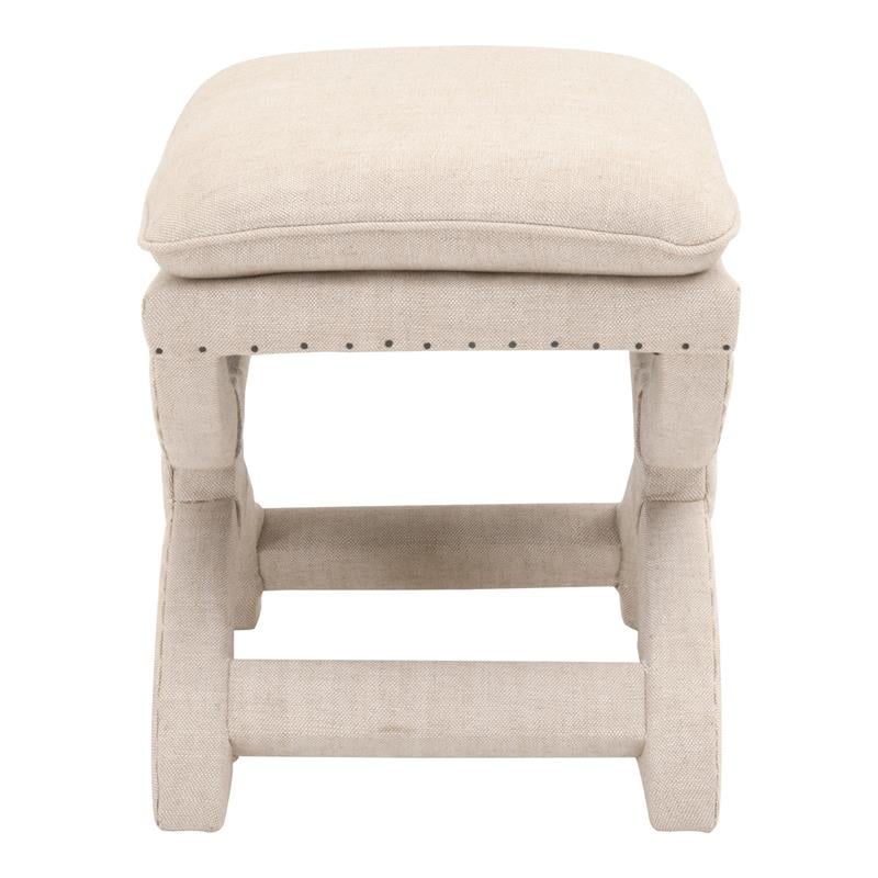 Essentials For Living Essentials Gaston Fabric Ottoman in Bisque Beige