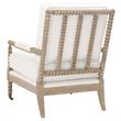 Essentials For Living Stitch & Hand Rouleau Fabric Club Chair in White