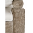Essentials For Living Stitch & Hand Rouleau Fabric Club Chair in White