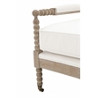 Essentials For Living Stitch & Hand Rouleau Fabric Club Chair in White
