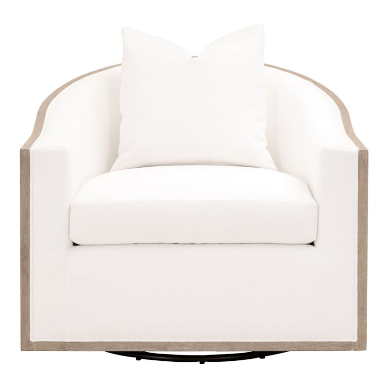 Essentials For Living Stitch & Hand Paxton Fabric Club Chair in White