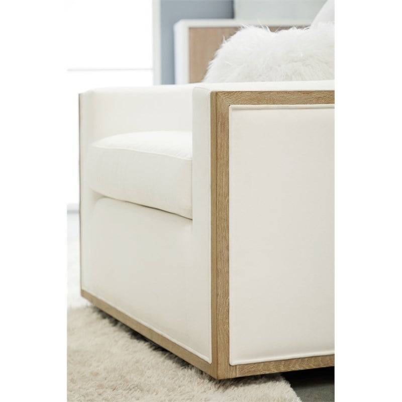 Essentials For Living Stitch & Hand Paxton Fabric Club Chair in White