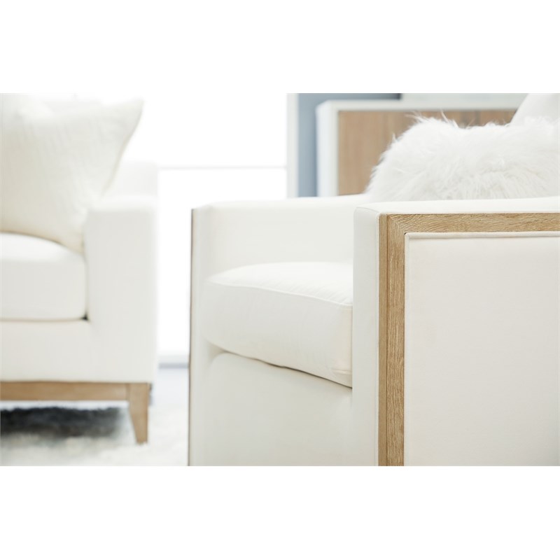 Essentials For Living Stitch & Hand Paxton Fabric Club Chair in White