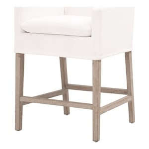 Essentials For Living Stitch & Hand 27.5&quot Fabric Counter Stool in White