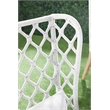 Essentials For Living Woven Lattis Fabric Outdoor Wing Chair in Off White