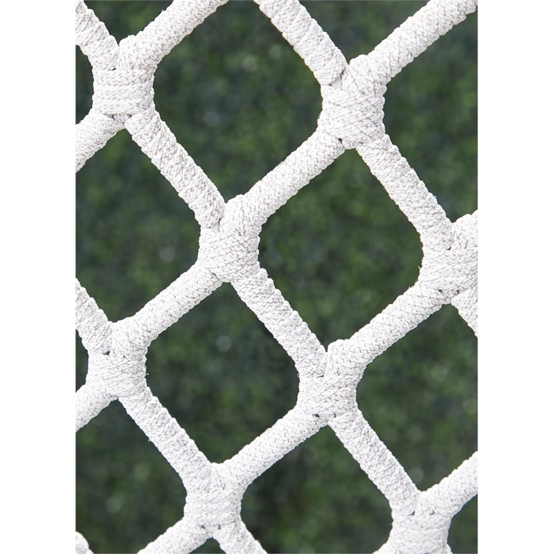 Essentials For Living Woven Lattis Fabric Outdoor Wing Chair in Off White