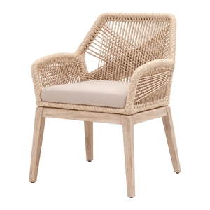 star international furniture woven loom wood arm chair in natural (set of 2)