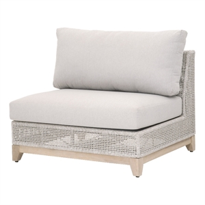 star international furniture woven tropez fabric outdoor armless chair in gray