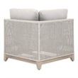 Essentials For Living Woven Tropez Fabric Outdoor Corner Chair in Gray