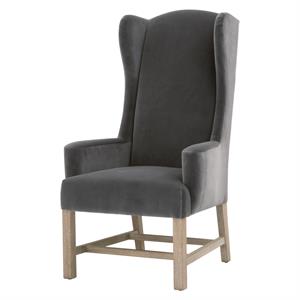 star international furniture stitch & hand bennett velvet arm chair in gray