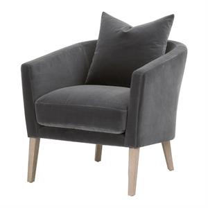 star international furniture stitch & hand gordon velvet club chair in gray