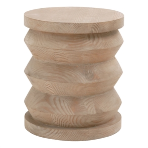 Essentials For Living Bella Antique Pier Wood Accent Table in Smoke Gray