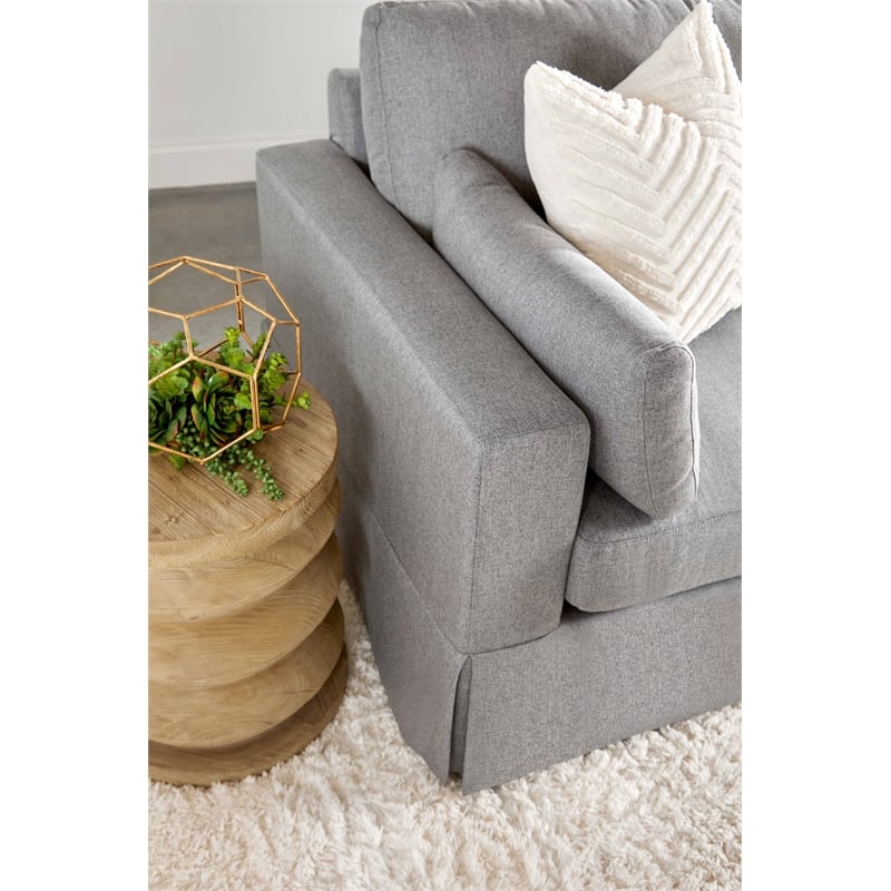 Essentials For Living Bella Antique Pier Wood Accent Table in Smoke Gray
