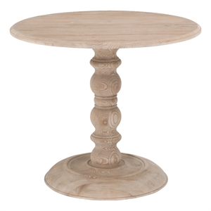 Essentials For Living Bella Antique Chelsea 36&quot Wood Dining Table in Gray