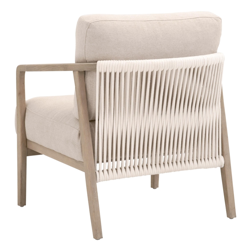 Essentials For Living Bella Antique Harbor Fabric Club Chair in Beige